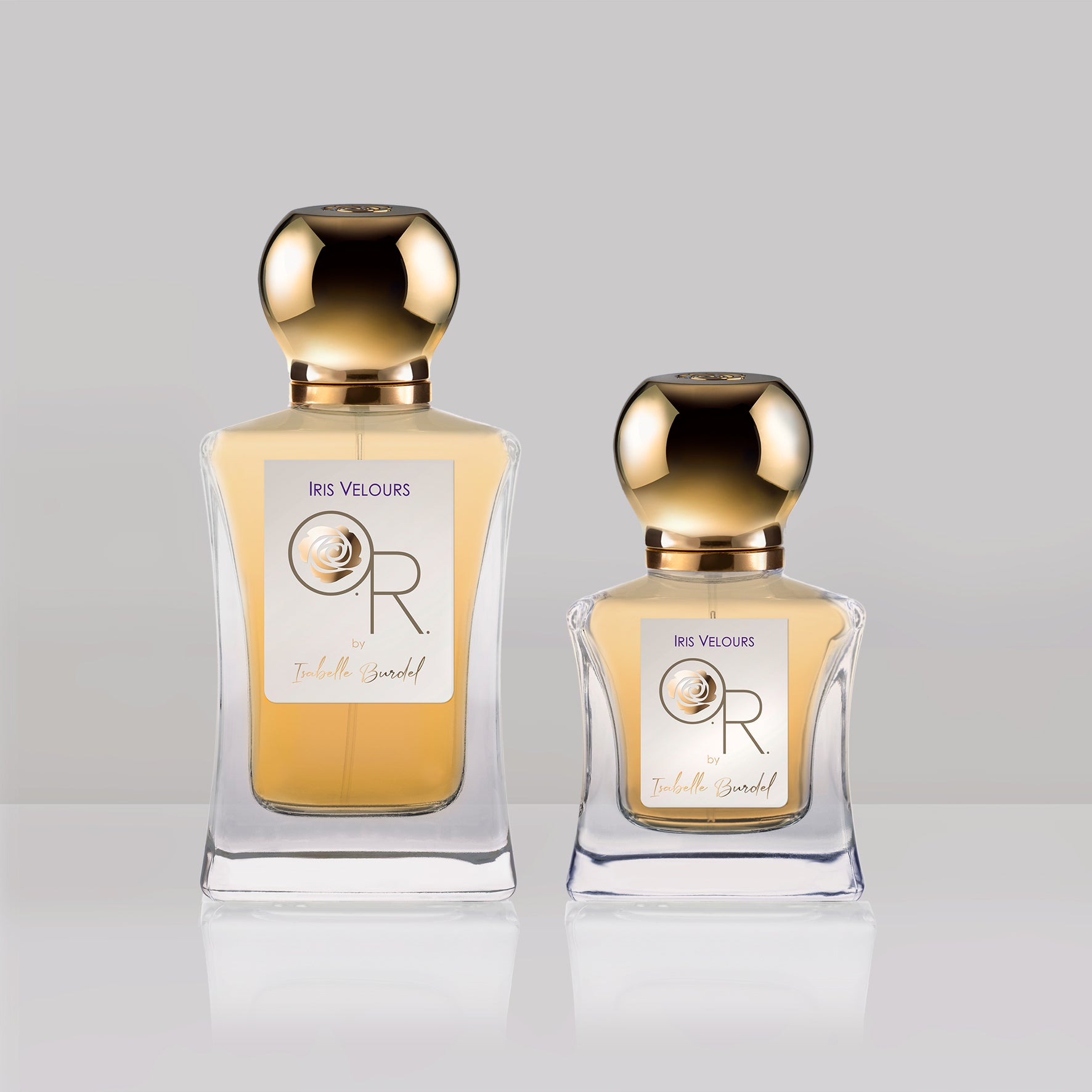 Les deux formats du parfum &quot;Iris Velours&quot;