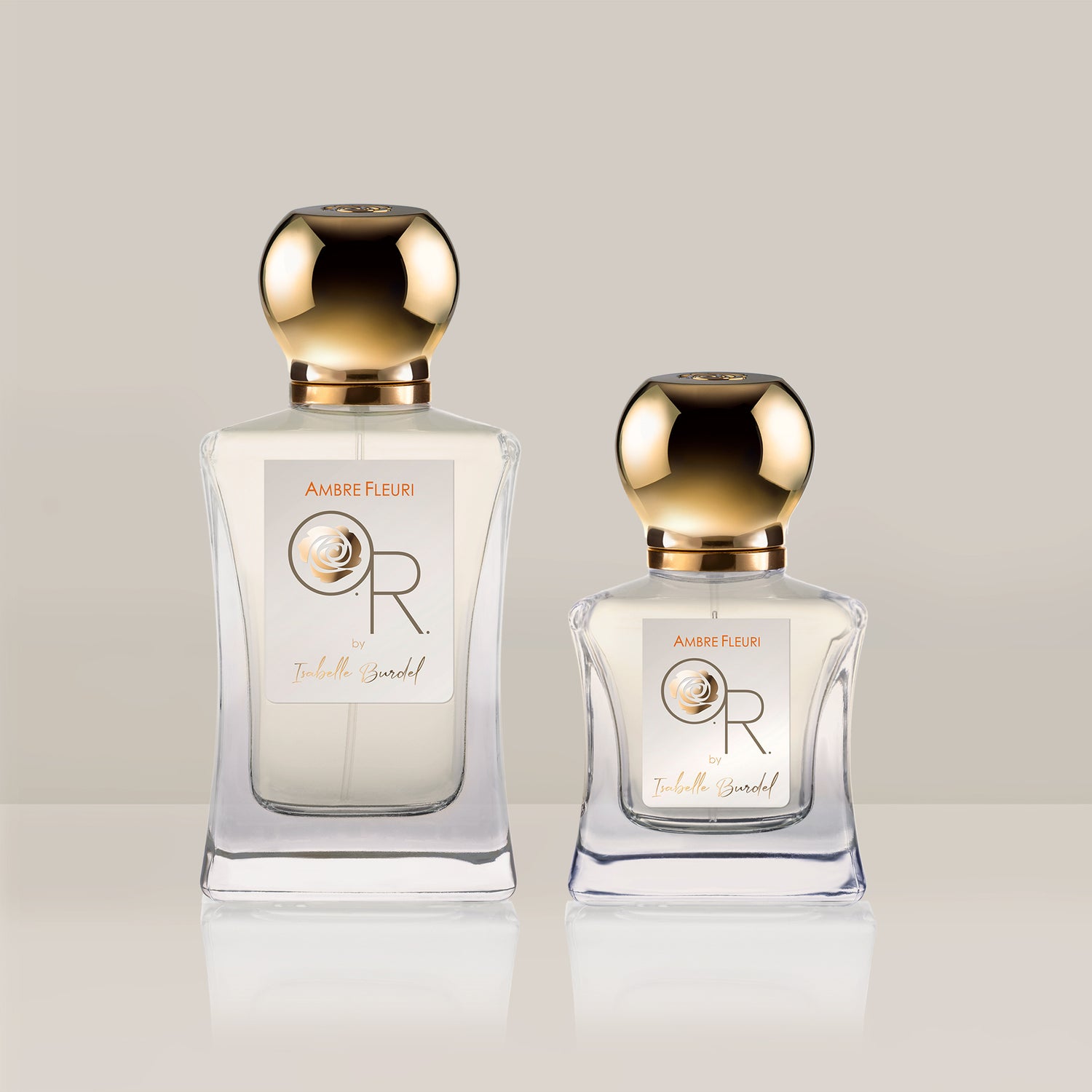 Les deux formats du parfum "Ambre Fleuri"