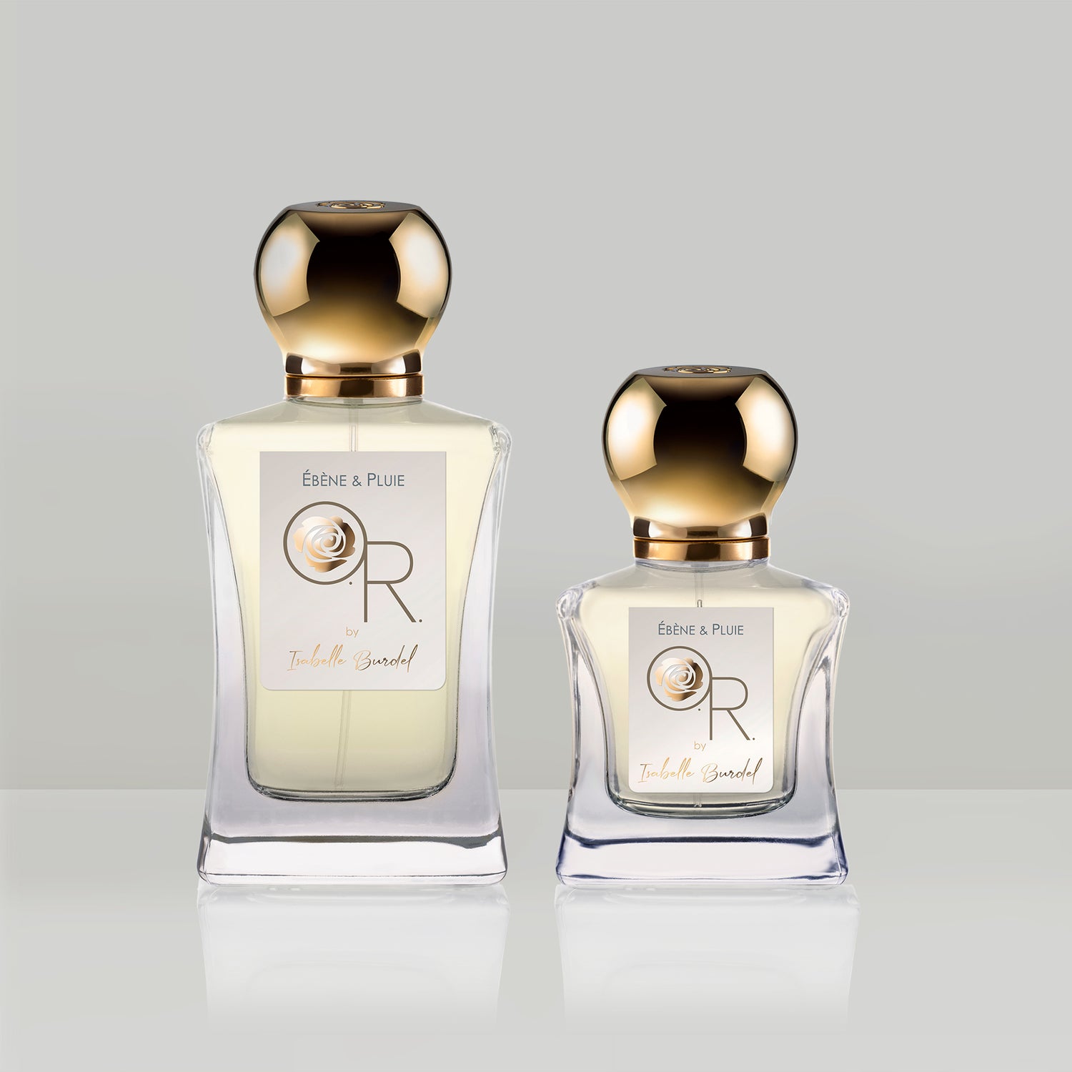 Les deux formats du parfum "Ébène et Pluie"
