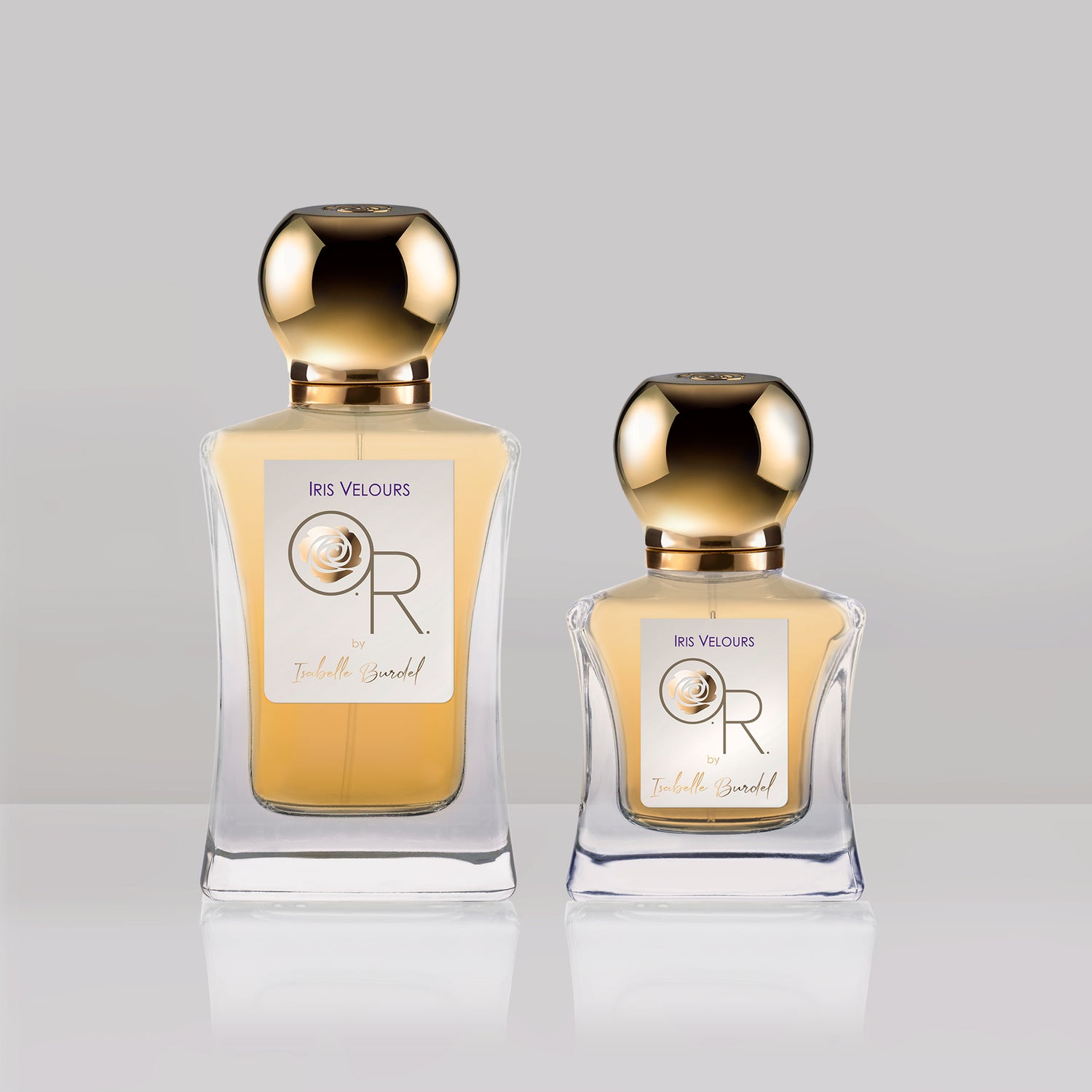 Les deux formats du parfum "Iris Velours"